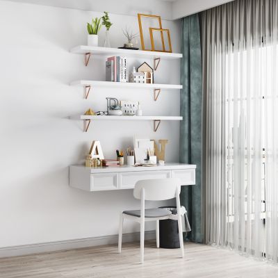 北欧简约书桌椅书籍摆件组合