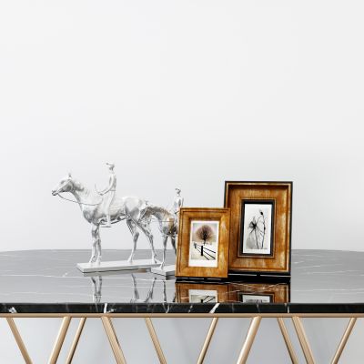 现代雕塑摆件相架组合