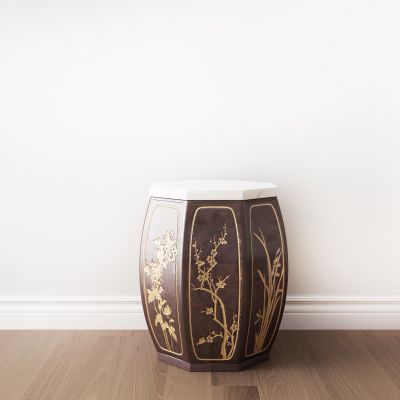 新中式雕花单人凳