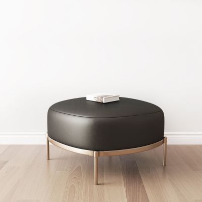 现代黑色布艺凳