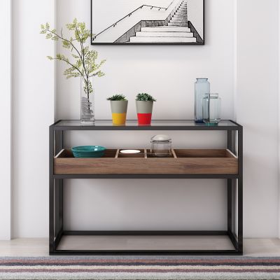 现代钢制玄关柜饰品