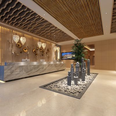 办公大厅 公司大堂前台