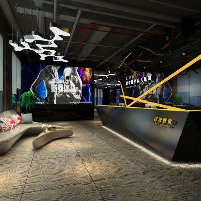 现代健身房前台