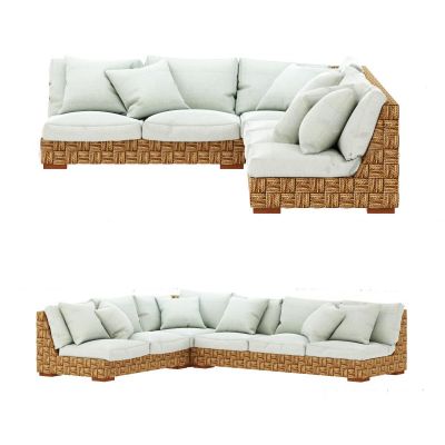 现代布艺转角沙发