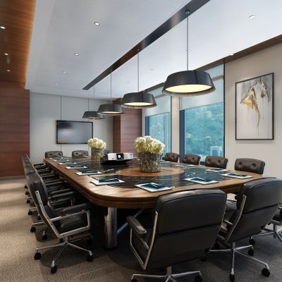 现代会议室3D模型