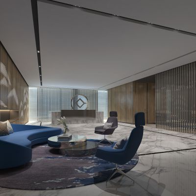 现代公司前台大堂