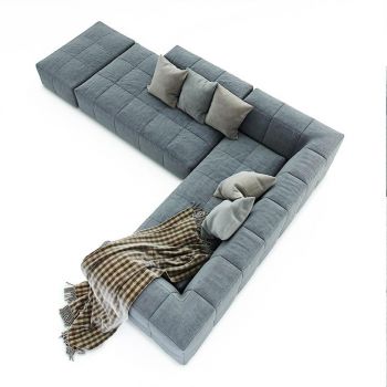 现代布艺转角沙发