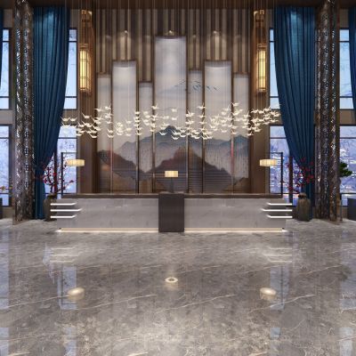 中式风格的酒店大堂