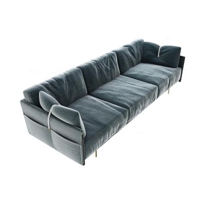 现代布艺多人沙发