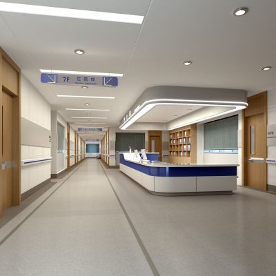 现代医院过道