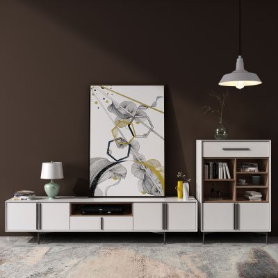 意式电视柜组合饰品