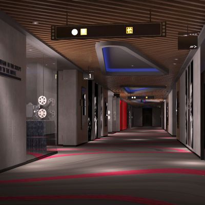 工业风影院过道