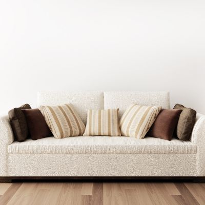 新中式布艺双人沙发