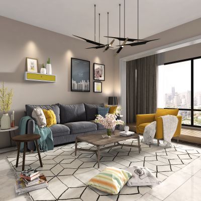 北欧沙发茶几组合