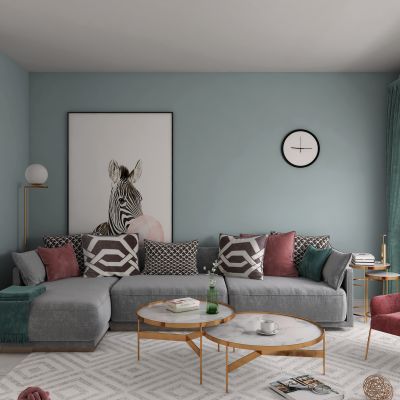 北欧沙发茶几组合