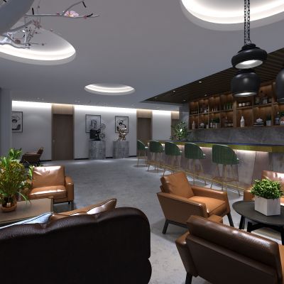 现代咖啡馆前台