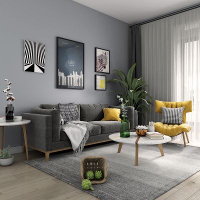 北欧沙发茶几组合