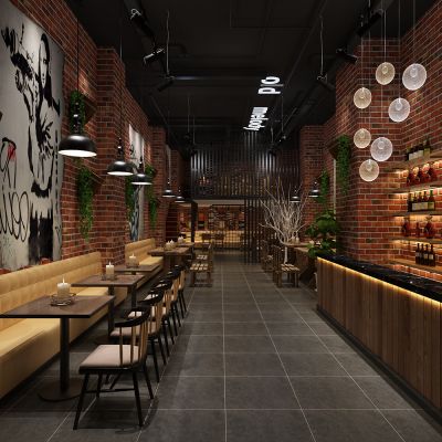 工业风酒吧大堂