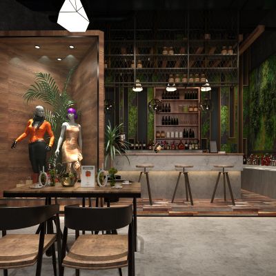 后现代酒吧吧台