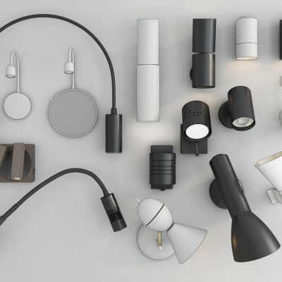 现代金属壁灯射灯组合