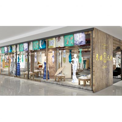 自然风服装店门头