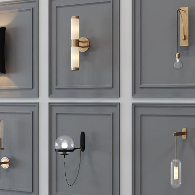 现代新中式壁灯组合