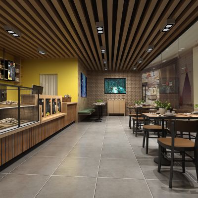 现代咖啡厅蛋糕店