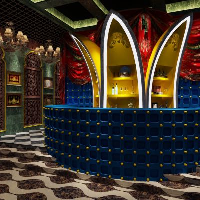 工装欧式餐厅前台 收银台  