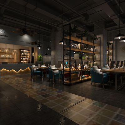 工业风网咖网吧