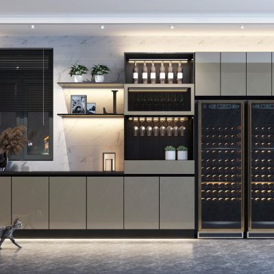 现代酒柜组合柜
