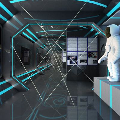 后现代展厅过道