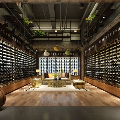 工业风红酒店   红酒架  红酒  沙发茶几