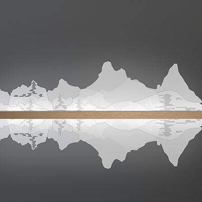 新中式山形禅意吊灯