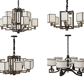 新中式铁艺吊灯