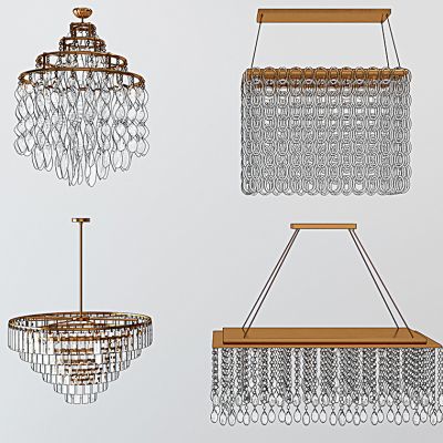 现代水晶吊灯组合