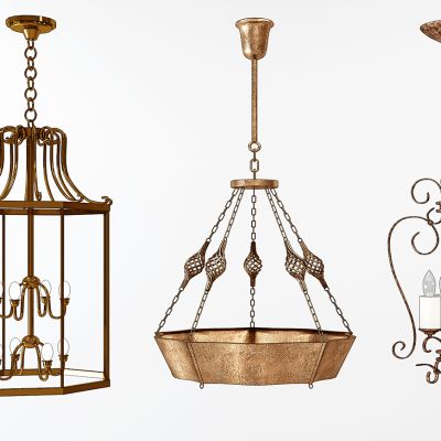 美式欧式古典铁艺金属吊灯