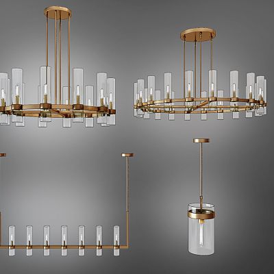 美国轻奢简约水晶吊灯组合