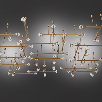 现代工业风架子吊灯