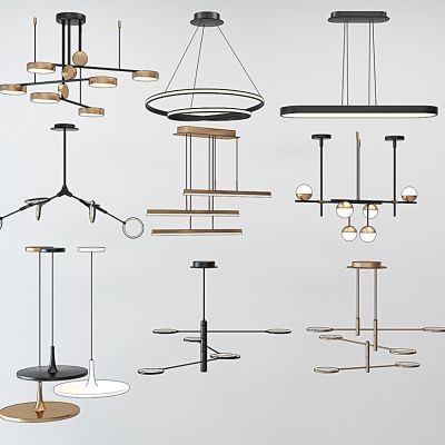 现代金属吊灯组合