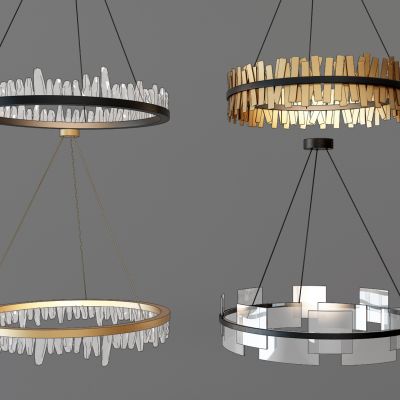 现代奢华金属吊灯组合