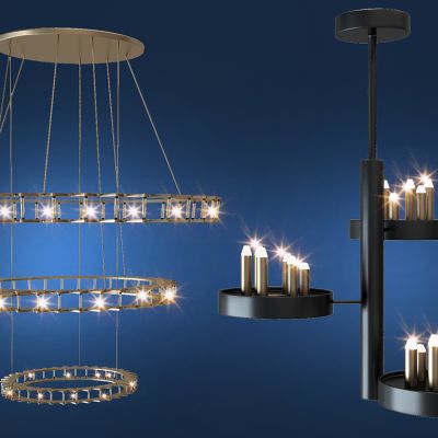 新中式金属吊灯