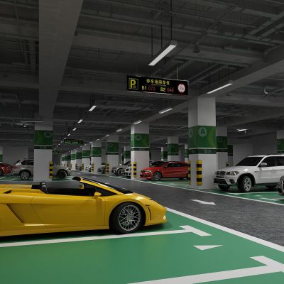 现代地下停车场