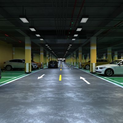 现代地下停车场