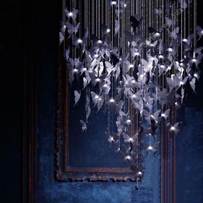 后现代蝴蝶群华丽装饰吊灯