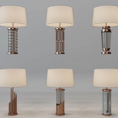 现代新中式台灯组合