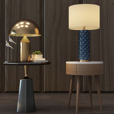 新中式台灯边几