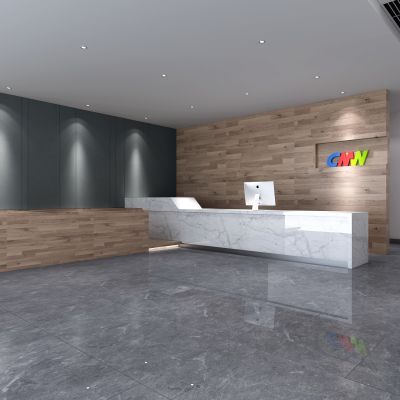 现代公司前台 办公大厅 