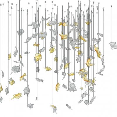 现代叶子水晶吊灯