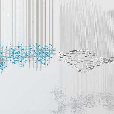 现代大型树叶抽象水晶吊灯