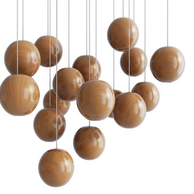 现代木质吊灯